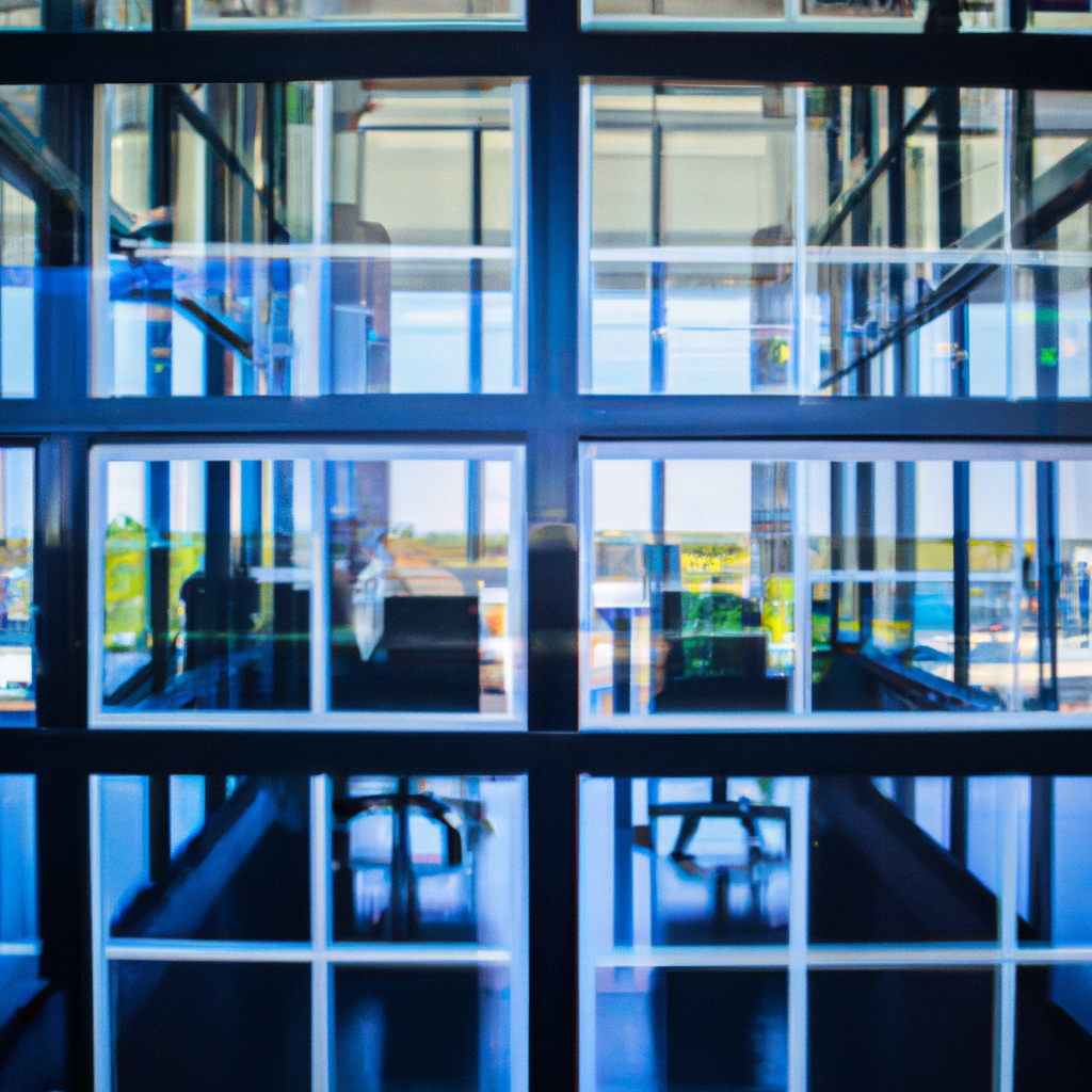 Editorial team collaborating in a glass-walled room with clear documentation on screens.